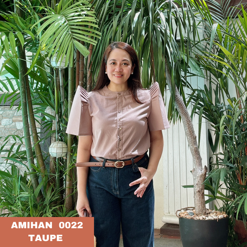 AMIHAN BLOUSE 0022- PLAIN TAUPE