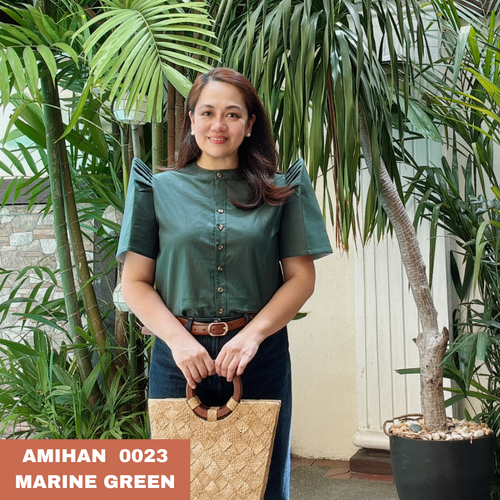 AMIHAN BLOUSE 0023- PLAIN MARINE GREEN