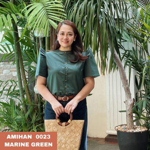 AMIHAN BLOUSE 0023- PLAIN MARINE GREEN