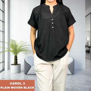 CAROL BLOUSE 0003 - PLAIN BLACK