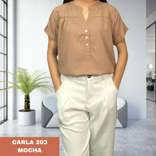 Load image into Gallery viewer, CARLA BLOUSE 0203 - PLAIN MOCHA