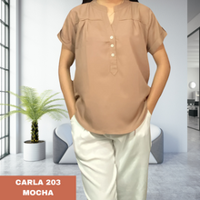 Load image into Gallery viewer, CARLA BLOUSE 0203 - PLAIN MOCHA