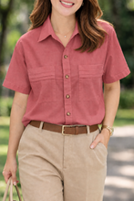 Load image into Gallery viewer, NADINE  BLOUSE 0028 - PLAIN OLD ROSE