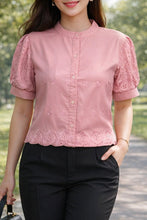 Load image into Gallery viewer, DAHLIA BLOUSE 0076 - EYELET SINEPHA OLD ROSE