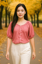 Load image into Gallery viewer, REINA BLOUSE 0001- PLAIN OLD ROSE