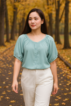 Load image into Gallery viewer, REINA BLOUSE 0003 - PLAIN TEAL GREEN