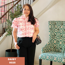 Load image into Gallery viewer, DAISY BLOUSE 0025 - EMBROIDERED RED
