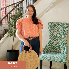Load image into Gallery viewer, DAISY BLOUSE 0030 - EYELET ORANGE