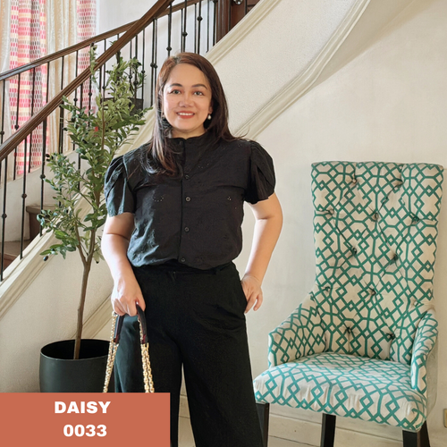 DAISY BLOUSE 0033 -EYELET BLACK