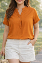 Load image into Gallery viewer, FRANCINE BLOUSE 0048 - PLAIN RUST ORANGE