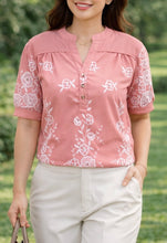Load image into Gallery viewer, CLAIRE BLOUSE 0171  - EYELET SALMON