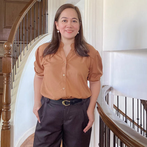 CARMIE BLOUSE 0003-RUST