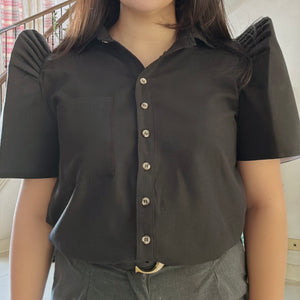 JUANA BLOUSE 0021 - PLAIN BLACK