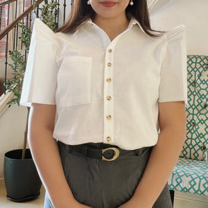 JUANA BLOUSE 0020 - PLAIN WHITE