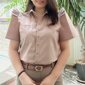 JUANA BLOUSE 0024 - PLAIN TAUPE