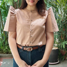 Load image into Gallery viewer, AMIHAN BLOUSE 0021- PLAIN MOCHA BROWN