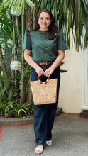 Load image into Gallery viewer, AMIHAN BLOUSE 0023- PLAIN MARINE GREEN