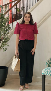 AMIHAN BLOUSE 0031 - EYELET MAROON