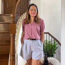 Load image into Gallery viewer, CLAIRE BLOUSE 0059- PLAIN PURPLE