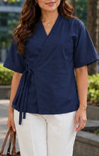 Load image into Gallery viewer, ANDREA  BLOUSE 0003 - PLAIN NAVY BLUE