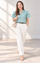 Load image into Gallery viewer, SHAMCY BLOUSE 0093 - EYELET TEAL GREEN