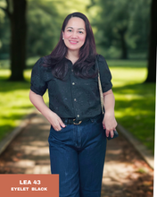 Load image into Gallery viewer, LEA BLOUSE 0043-EYELET BLACK