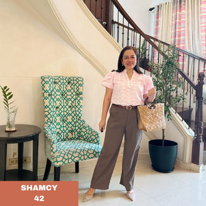 SHAMCY BLOUSE 0042- EYELET PINK/WHITE