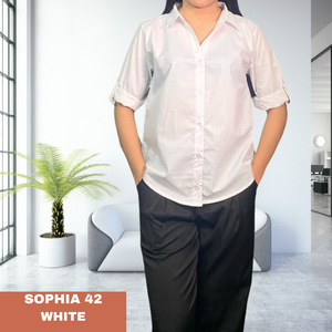 SOPHIA BLOUSE 0042 - PLAIN WHITE