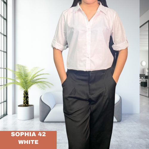 SOPHIA BLOUSE 0042 - PLAIN WHITE