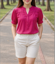 Load image into Gallery viewer, CLAIRE BLOUSE 0107 - PLAIN RED