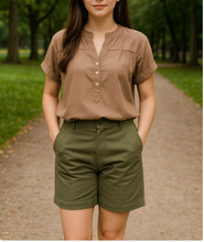 Load image into Gallery viewer, CARLA BLOUSE 0203 - PLAIN MOCHA