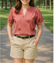 Load image into Gallery viewer, SHIELA BLOUSE 0033-EMBROID PEACH