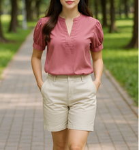 Load image into Gallery viewer, SHIELA BLOUSE 0001 - PLAIN OLD ROSE