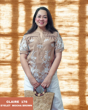 Load image into Gallery viewer, CLAIRE BLOUSE 0176  - EYELET MOCHA