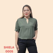 Load image into Gallery viewer, SHIELA BLOUSE 0005 - PLAIN ARMY GREEN