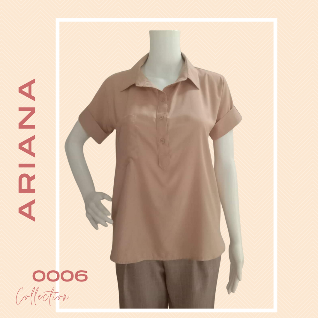 ARIANA BLOUSE 0006 - PLAIN MOCHA