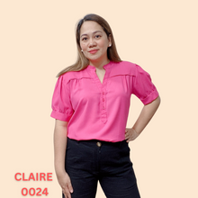 Load image into Gallery viewer, CLAIRE BLOUSE 0024 - PLAIN FUSCHIA