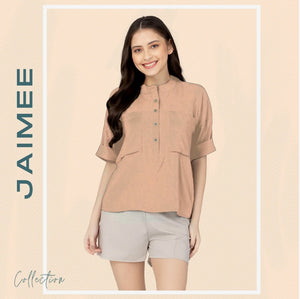 JAIMEE BLOUSE 0013 - PLAIN BROWN