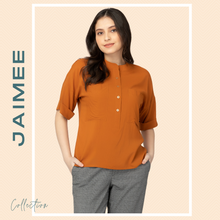Load image into Gallery viewer, JAIMEE BLOUSE 0008 - PLAIN CHOCO RUST
