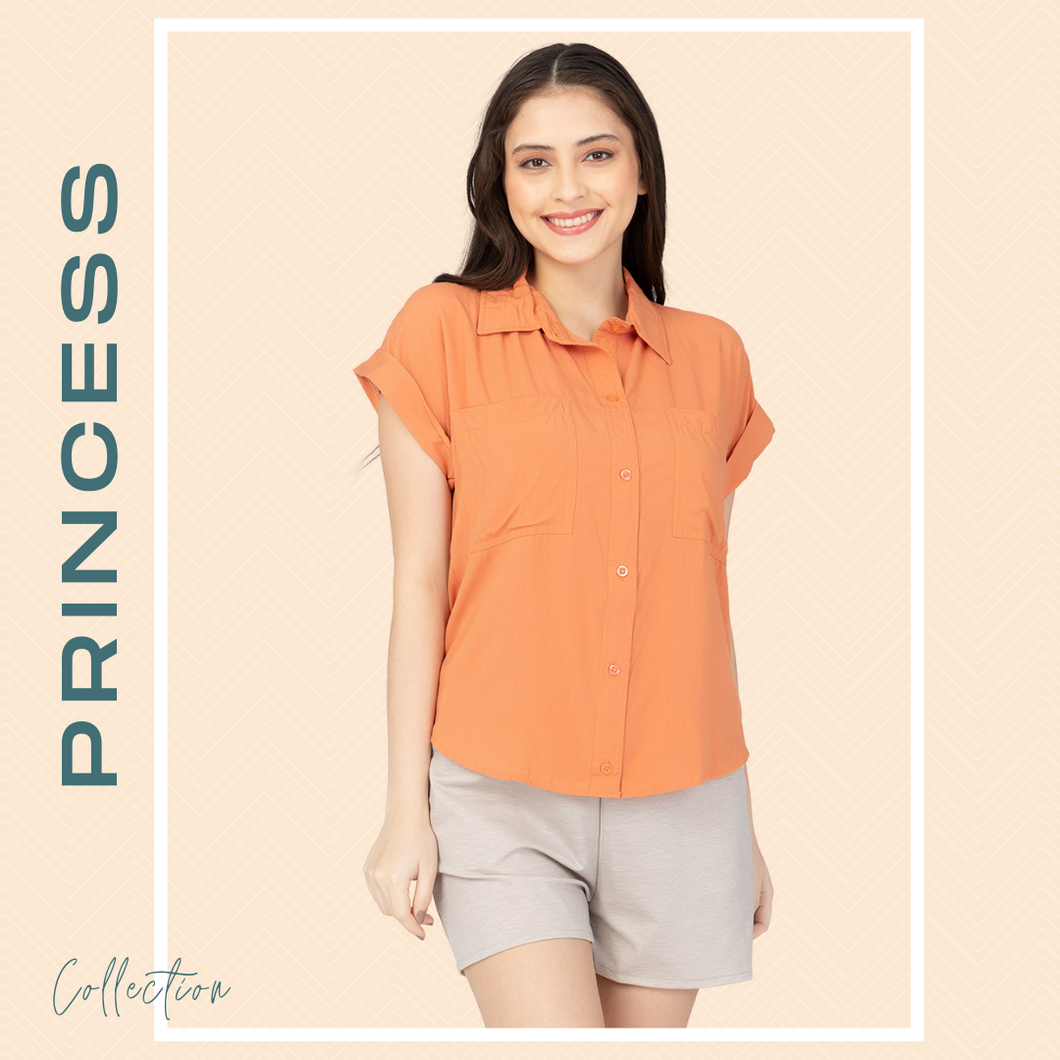 PRINCESS BLOUSE 0004 - PLAIN ORANGE