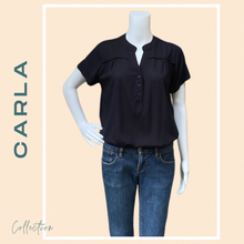 Load image into Gallery viewer, CARLA BLOUSE 0026 - PLAIN BLACK