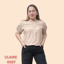 Load image into Gallery viewer, CLAIRE BLOUSE 0027 - PLAIN MOCHA