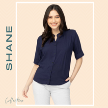 Load image into Gallery viewer, SHANE BLOUSE 0031 - PLAIN NAVY BLUE