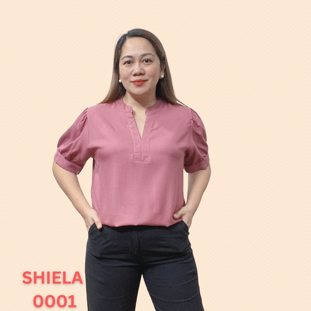 SHIELA BLOUSE 0001 - PLAIN OLD ROSE