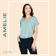 Load image into Gallery viewer, AMELIE BLOUSE 0001 - PLAIN TEAL GREEN