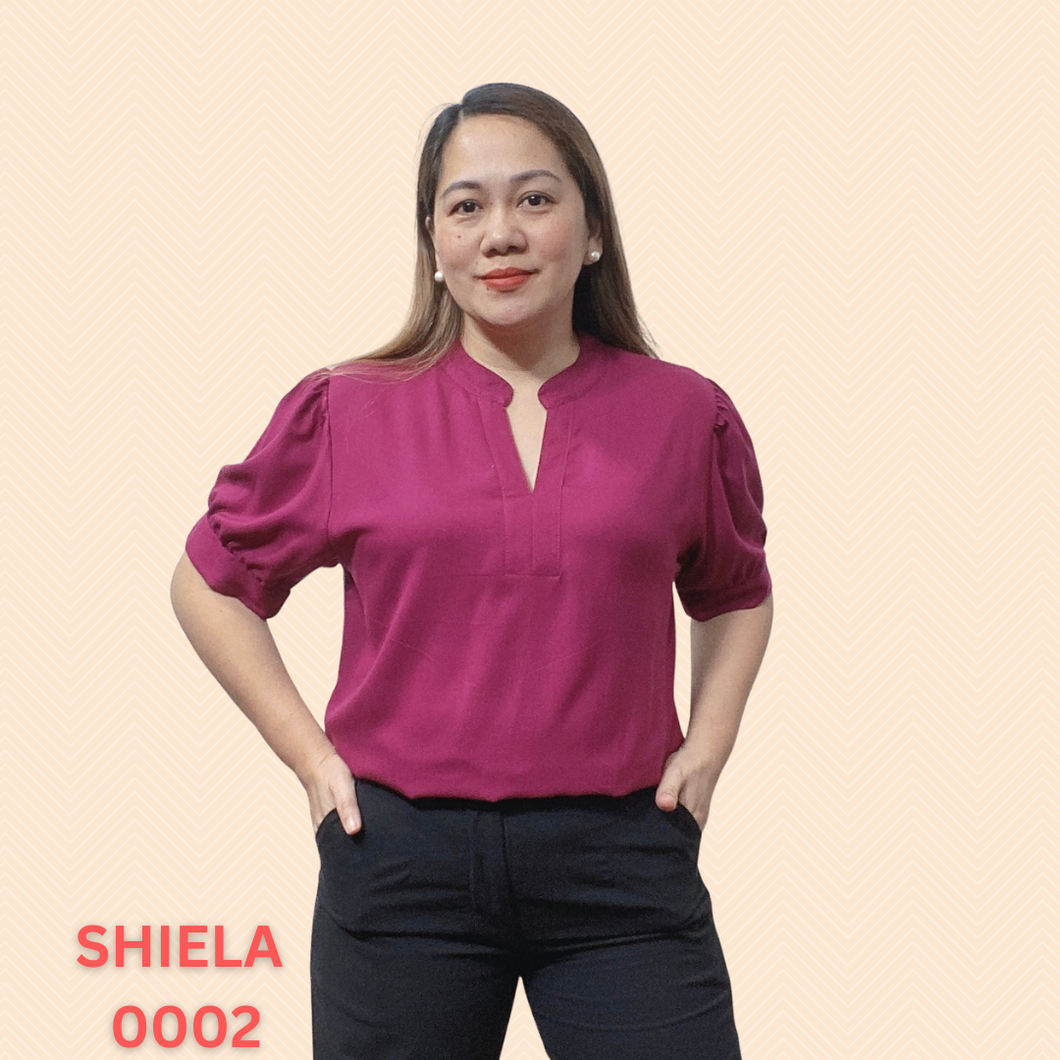 SHIELA BLOUSE 0002 - PLAIN MAROON