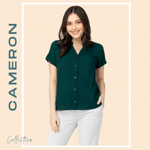 Load image into Gallery viewer, CAMERON BLOUSE 0016-PLAIN MARINE GREEN