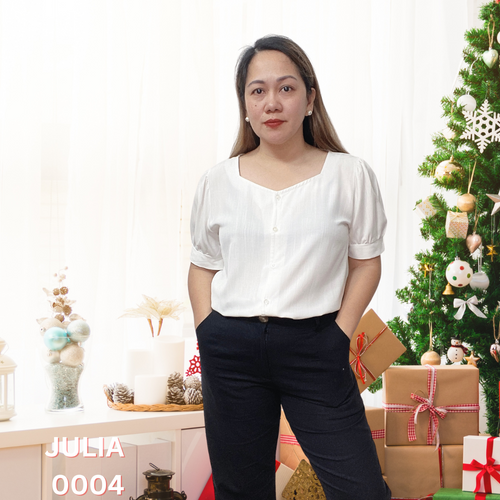 JULIA BLOUSE 0004 - PLAIN WHITE