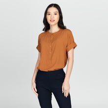 Load image into Gallery viewer, ALELIE BLOUSE 0003 -  PLAIN RUST BROWN
