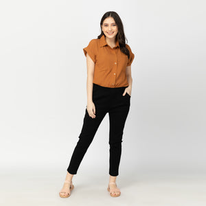 PRINCESS BLOUSE 0013 - PLAIN RUST